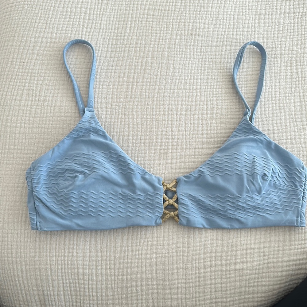NWOT aerie baby blue scoop bikini top (top only)